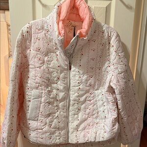 Light Weight Puffer Pink Floral Jacket